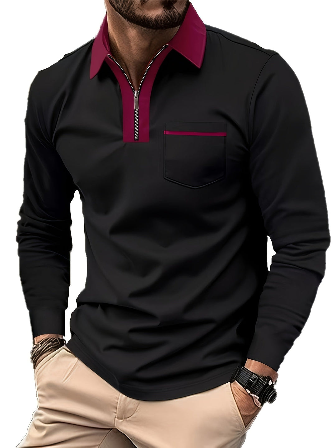 Curtis | Fins Zip-Krage Polo Skjorta