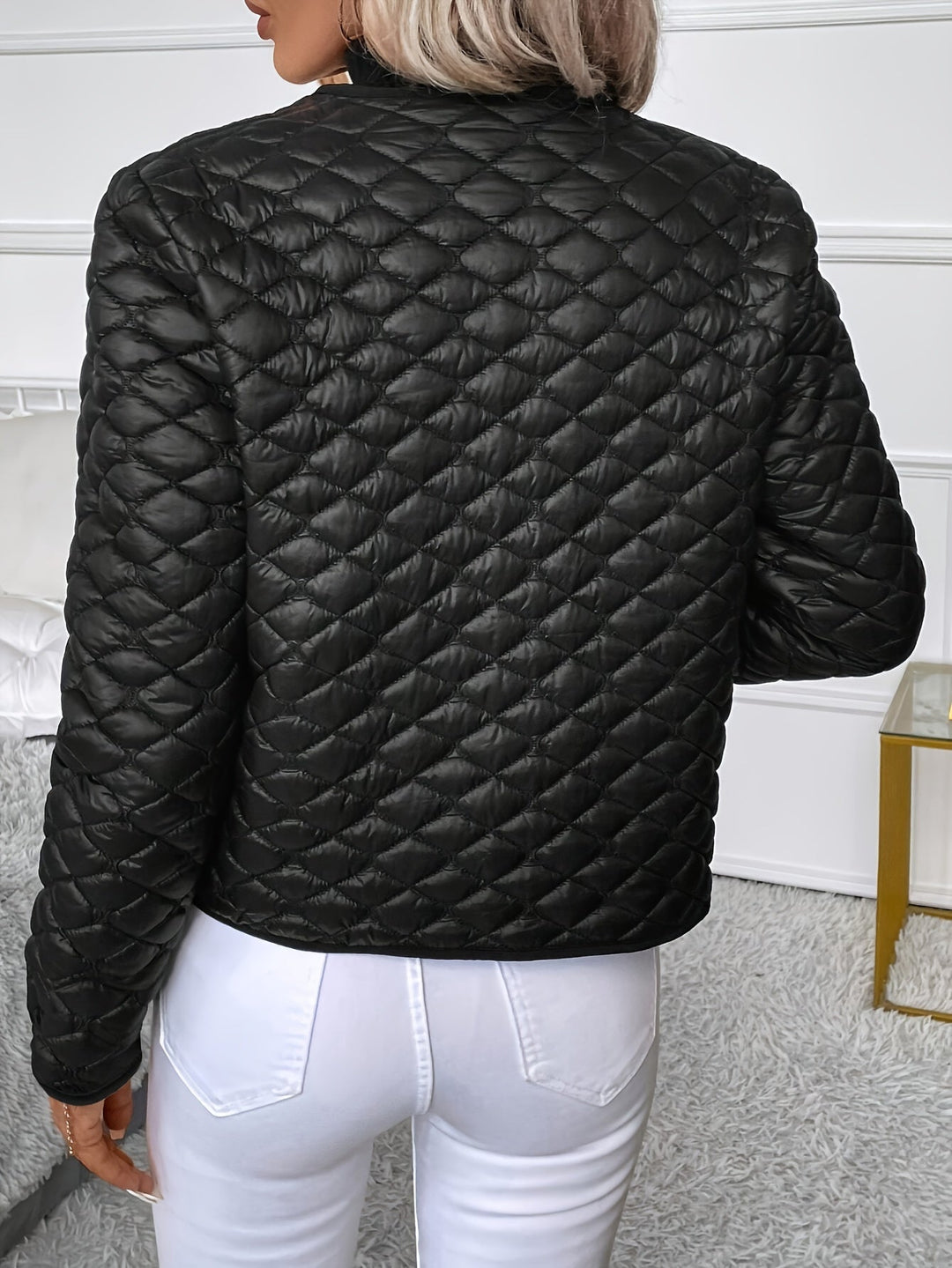 Helen | Vadderad Jacka med Diamantstygn