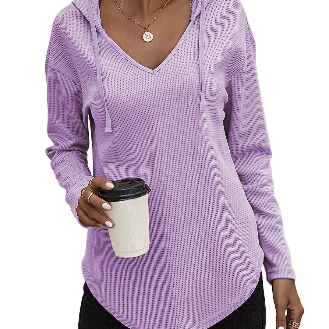 Kendra | Avslappnad V-ringad Hoodie