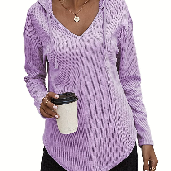Kendra | Avslappnad V-ringad Hoodie