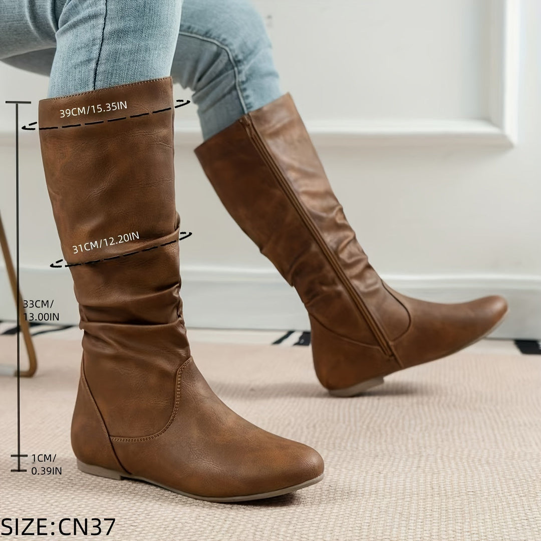 Maureen | Slouchade Mid-Calf Stövlar