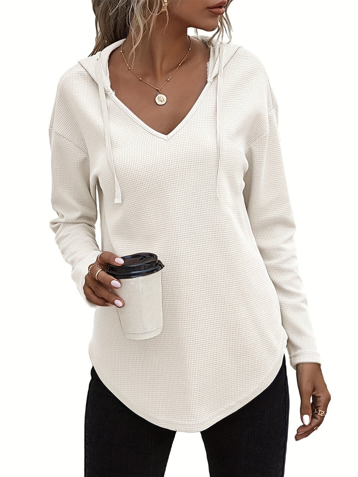 Kendra | Avslappnad V-ringad Hoodie