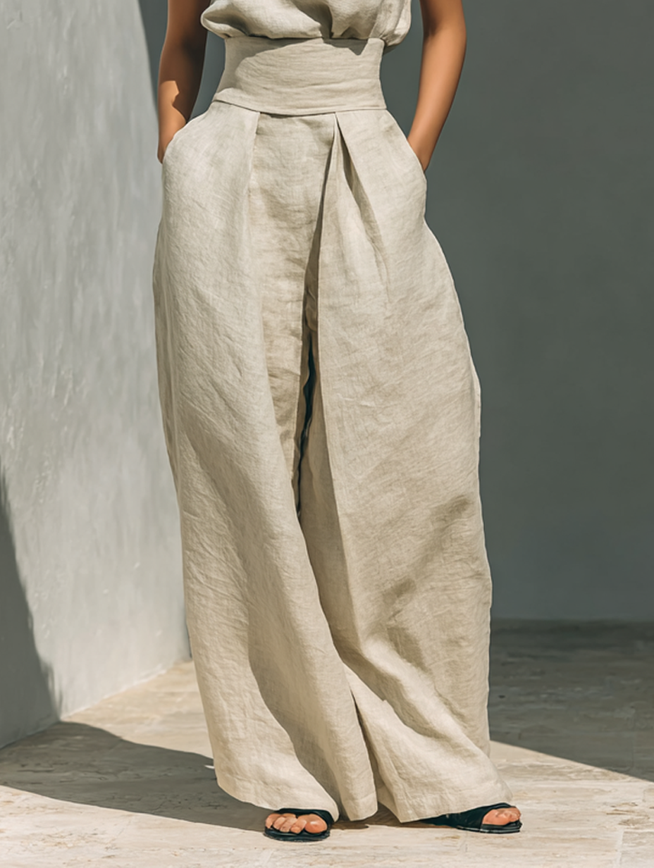 Maria | Stilig Tanktop och Lösa Byxor Set