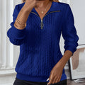 Georgia | Texturerad Halv-Zip Sweatshirt