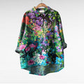 Colleen | Klassisk Multicolor Långärmad Blus