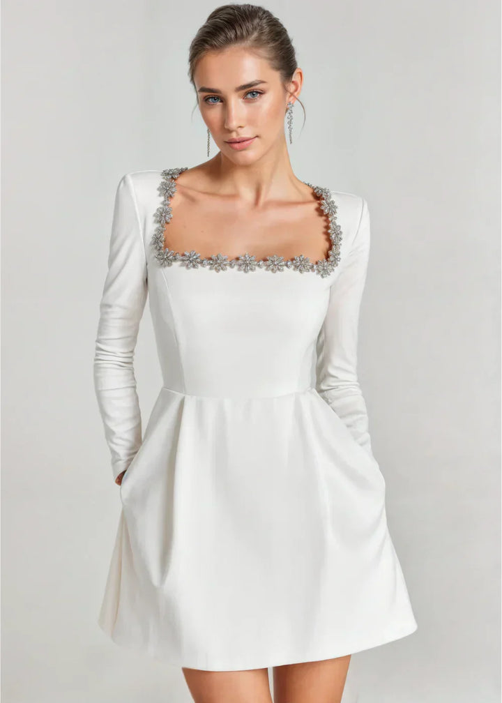 Brielle | Elegant Sammet Mini Klänning