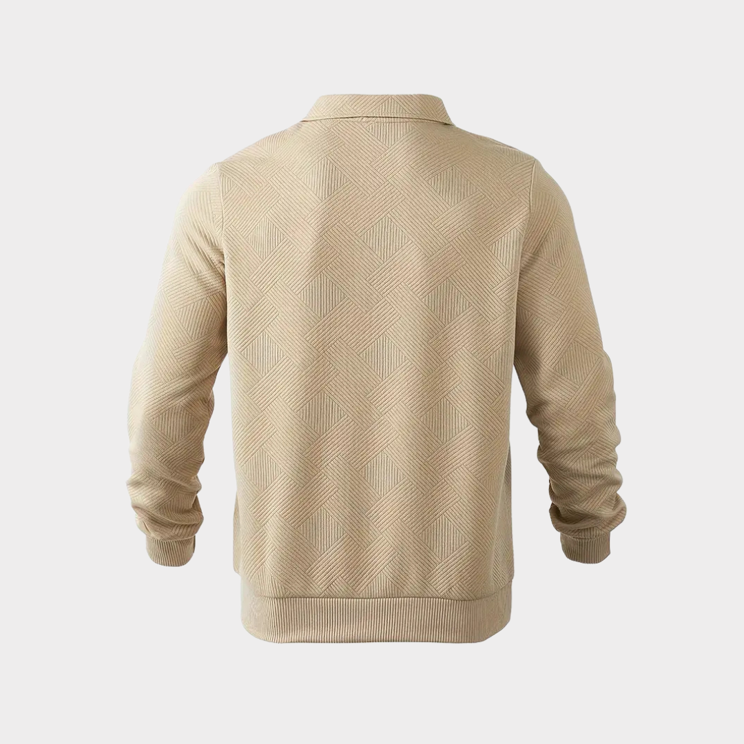 Hudson | Texturerad Halvdragkedja Pullover