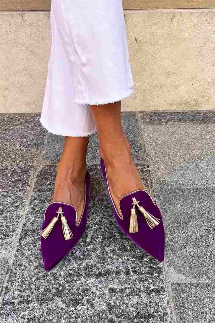 Bailey | Elegant Spetsiga Fransen Loafers