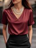 Estelle | Draperad V-ringad Blus