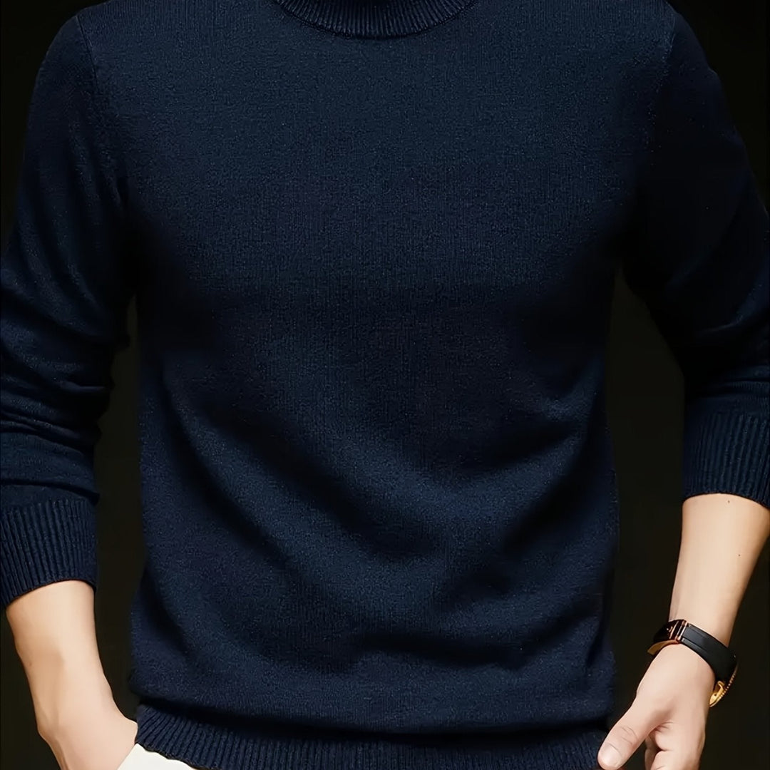 Jonah | Mock Neck Stickad Tröja