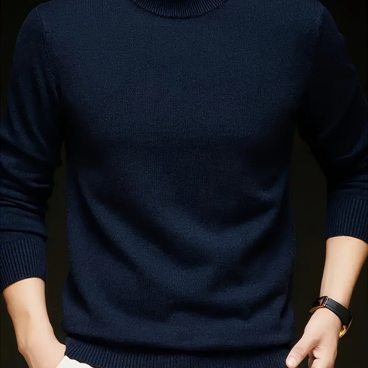 Jonah | Mock Neck Stickad Tröja