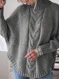 Gwendolyn | Kabelstickad Höghalssweater