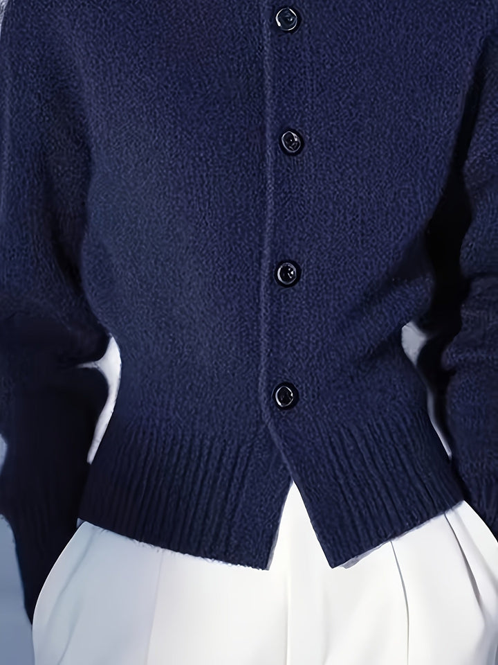 Margot | Höghalset Knap cardigan