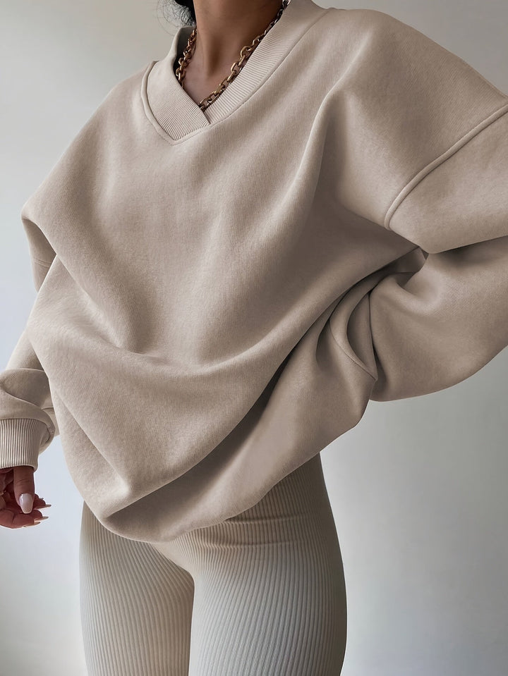 Hazel | Avslappnad Halv-Zip Sweatshirt