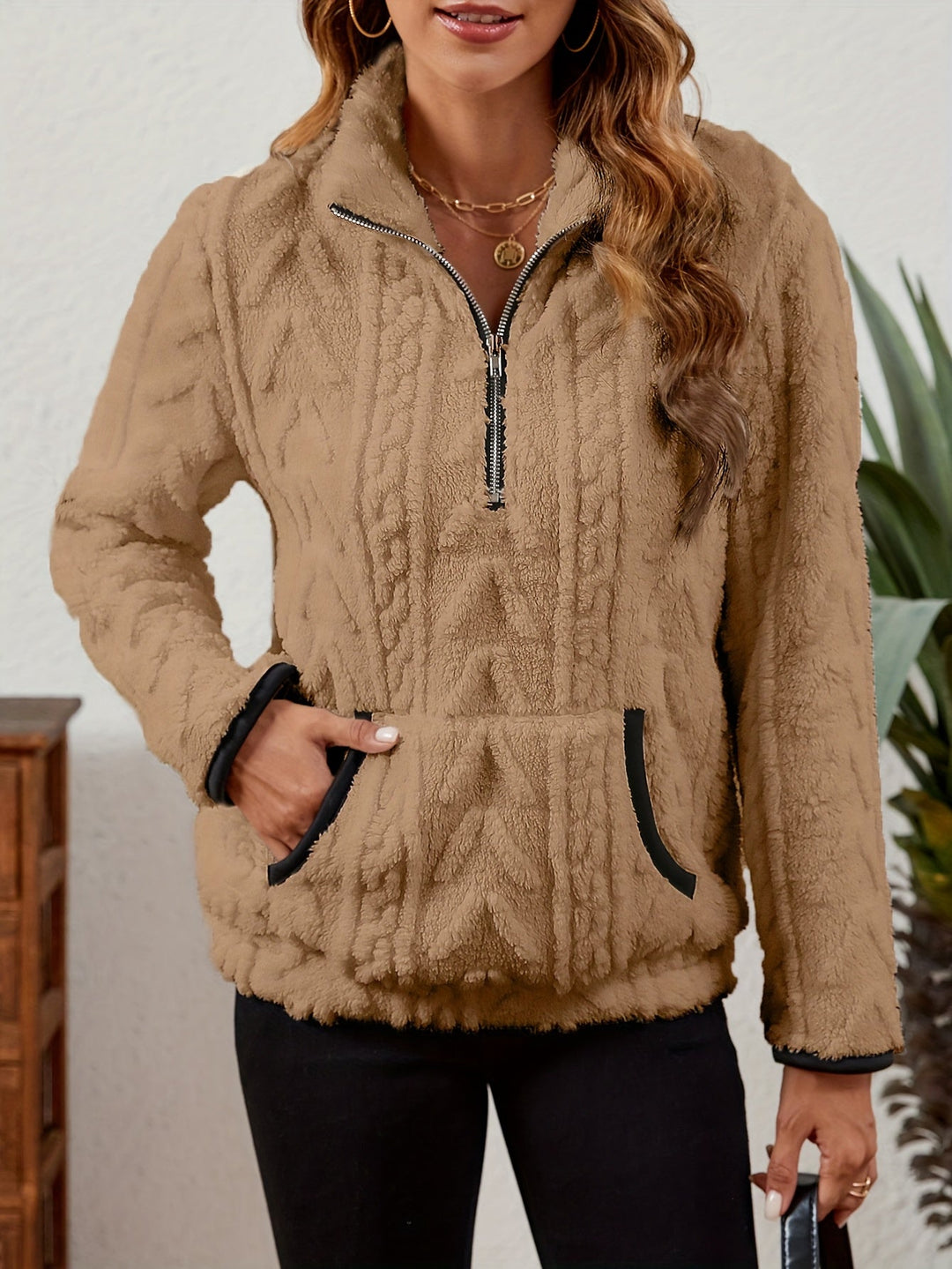 Delilah | Mysig Halv-Zip Tröja