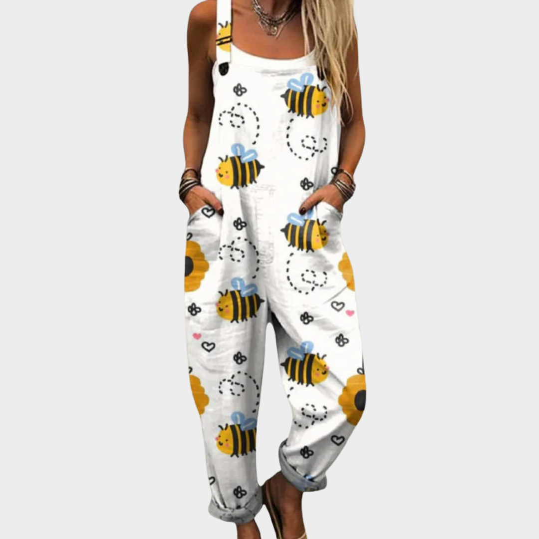 Carmen | Stilig Pocket Bee Konst Jumpsuit