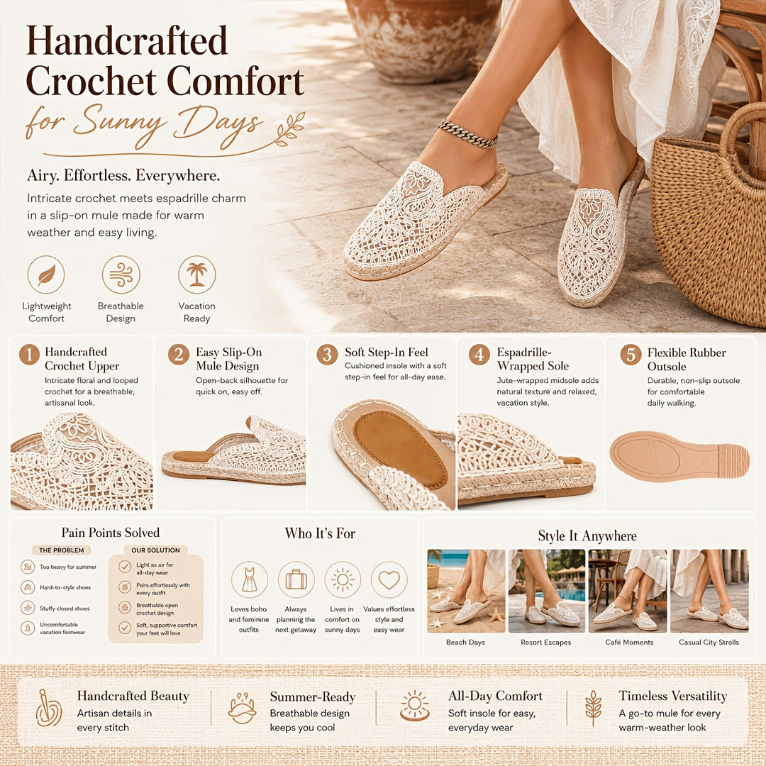 Bonnie | Vävda Slip-On Mules
