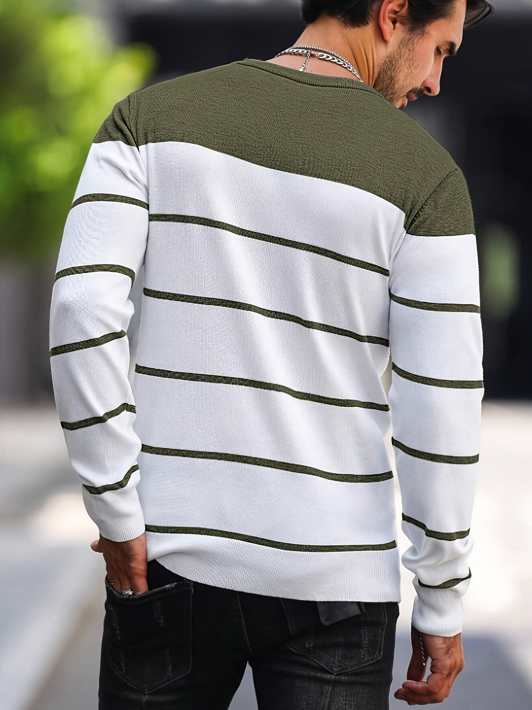 Henry | Randig Crew Neck Tröja