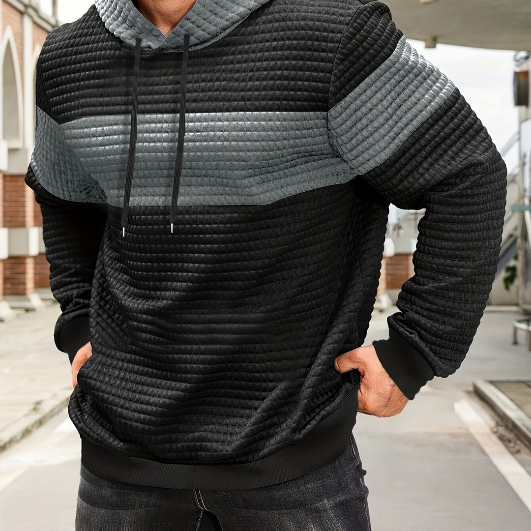 Hayes | Texturerad Färgblock Hoodie
