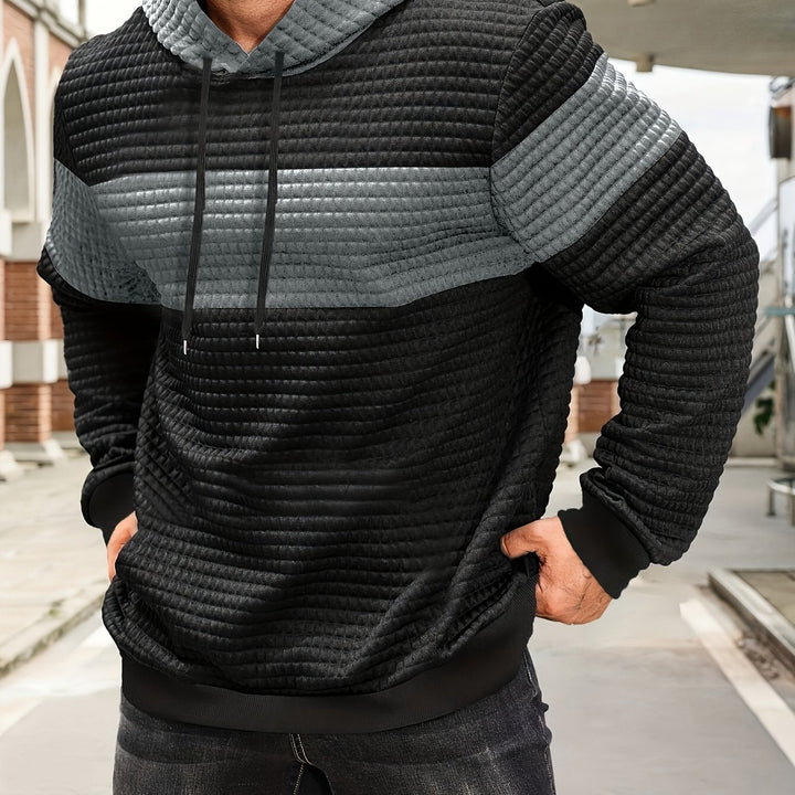Hayes | Texturerad Färgblock Hoodie