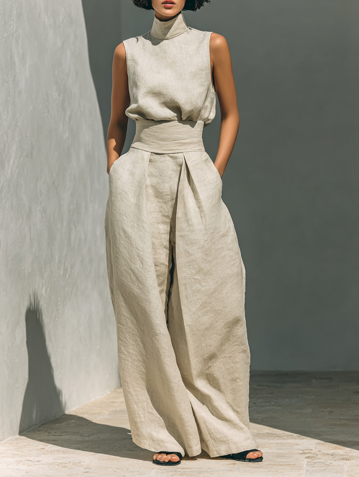 Maria | Stilig Tanktop och Lösa Byxor Set