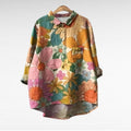 April | Klassisk Blommig Krage Blus