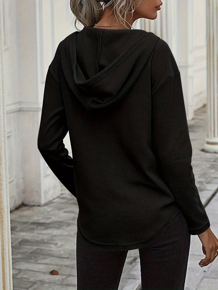 Kendra | Avslappnad V-ringad Hoodie