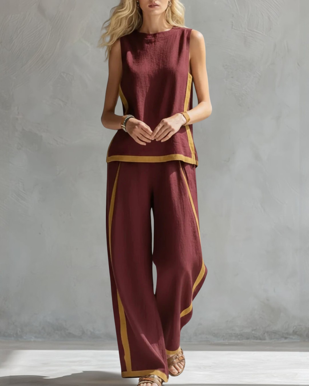Layla | Elegant ärmlös och vid byxset