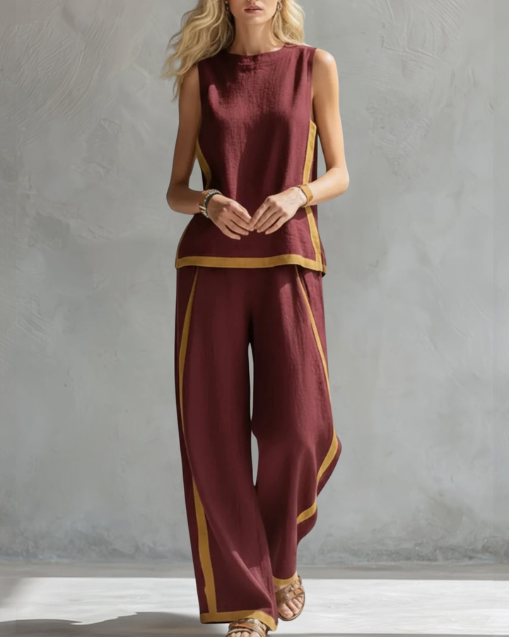 Layla | Elegant ärmlös och vid byxset