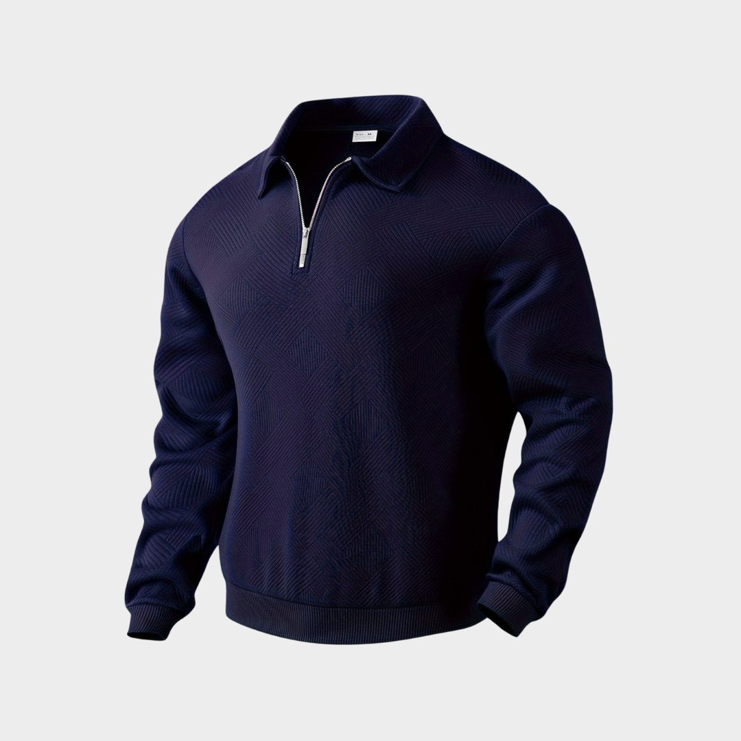 Hudson | Texturerad Halvdragkedja Pullover