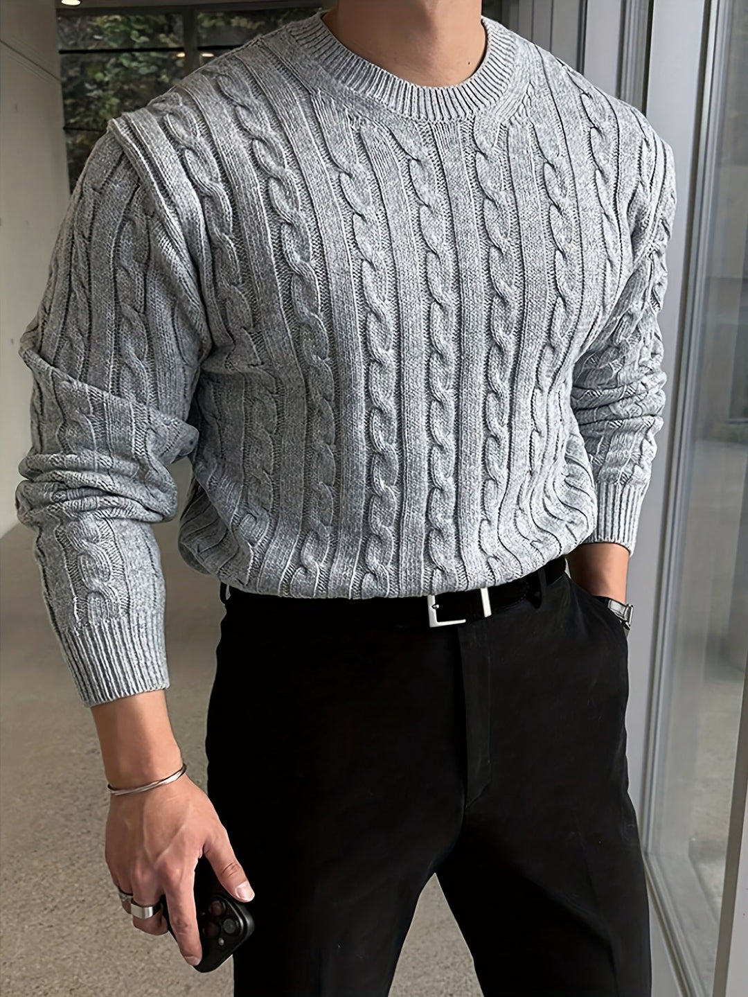 Preston | Tvinnad Kabel Pullover Tröja