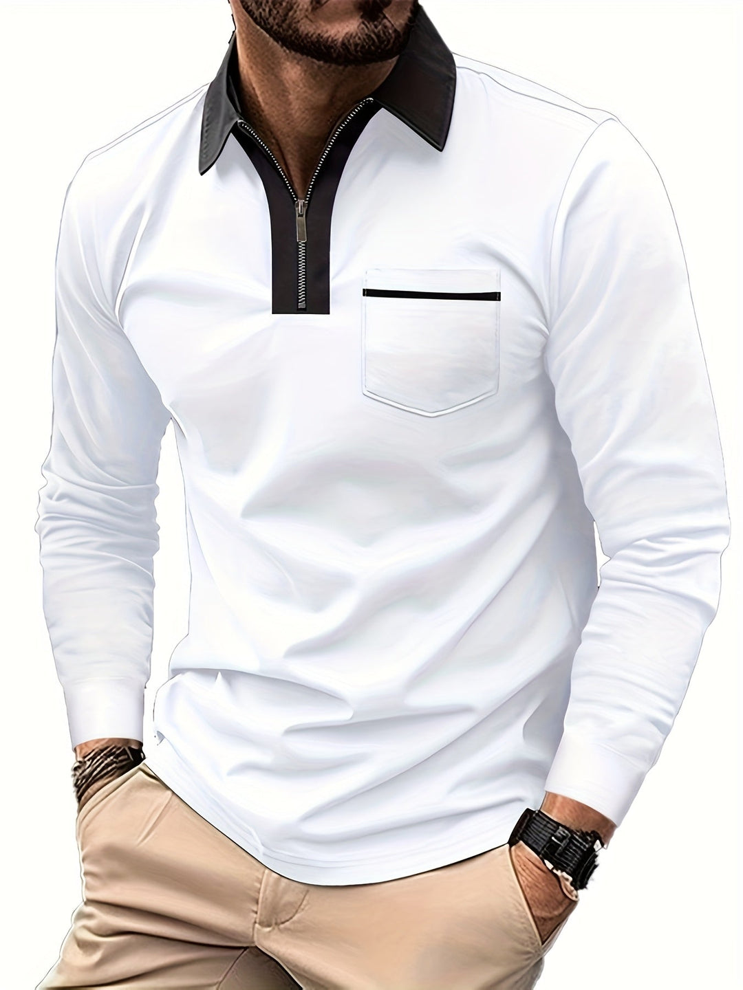 Curtis | Fins Zip-Krage Polo Skjorta