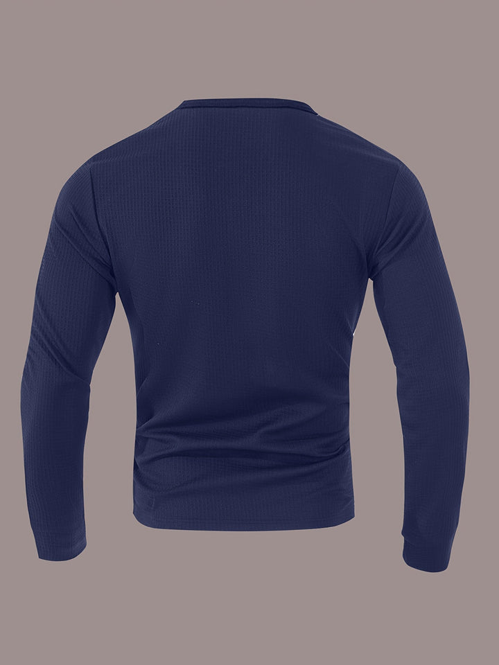 Curtis | Texturerad långärmad Henley