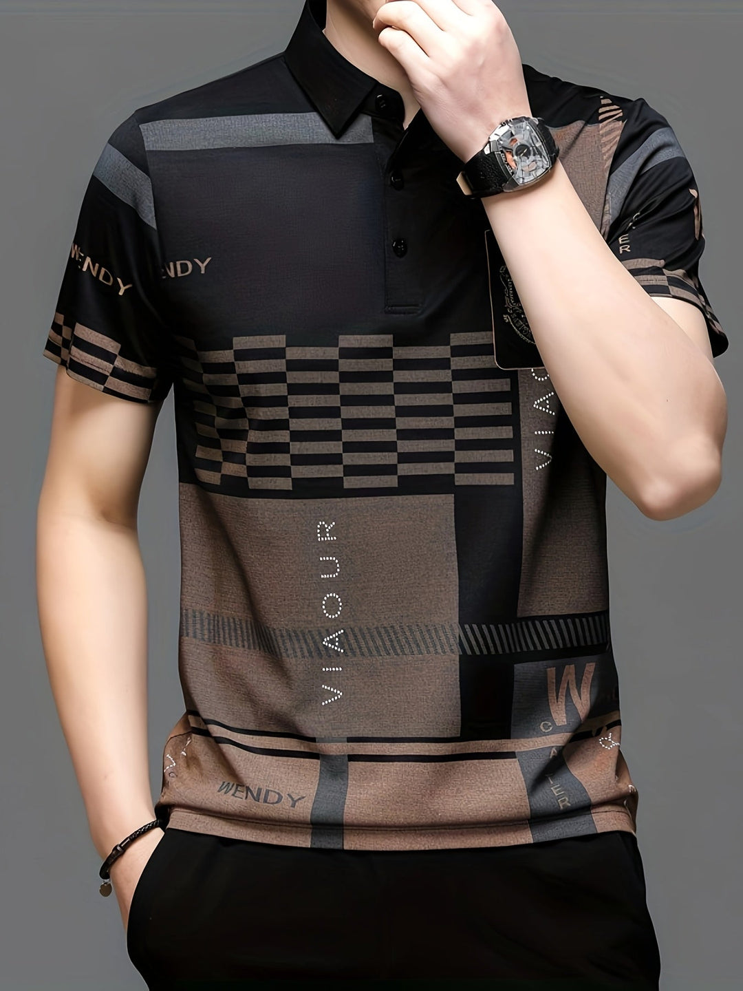 Nathaniel | Raffinerad Colorblock Polo Skjorta