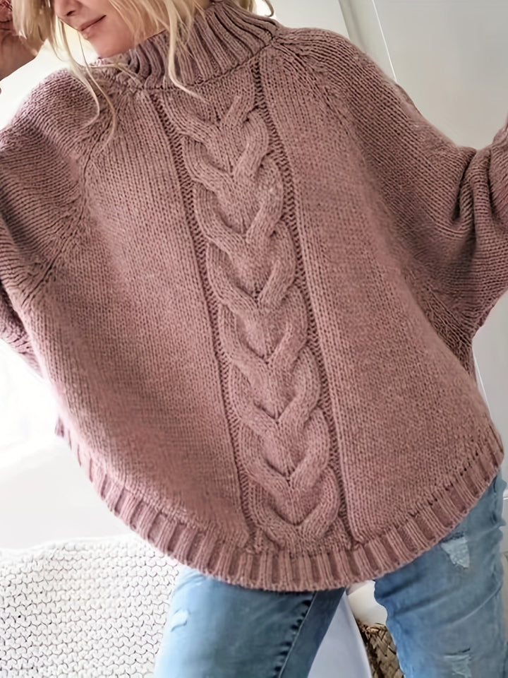 Gwendolyn | Kabelstickad Höghalssweater