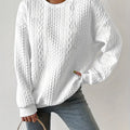 Joyce | Texturerad Kabelstickad Sweatshirt