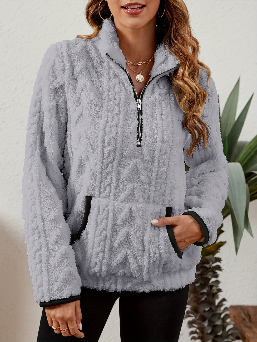 Delilah | Mysig Halv-Zip Tröja