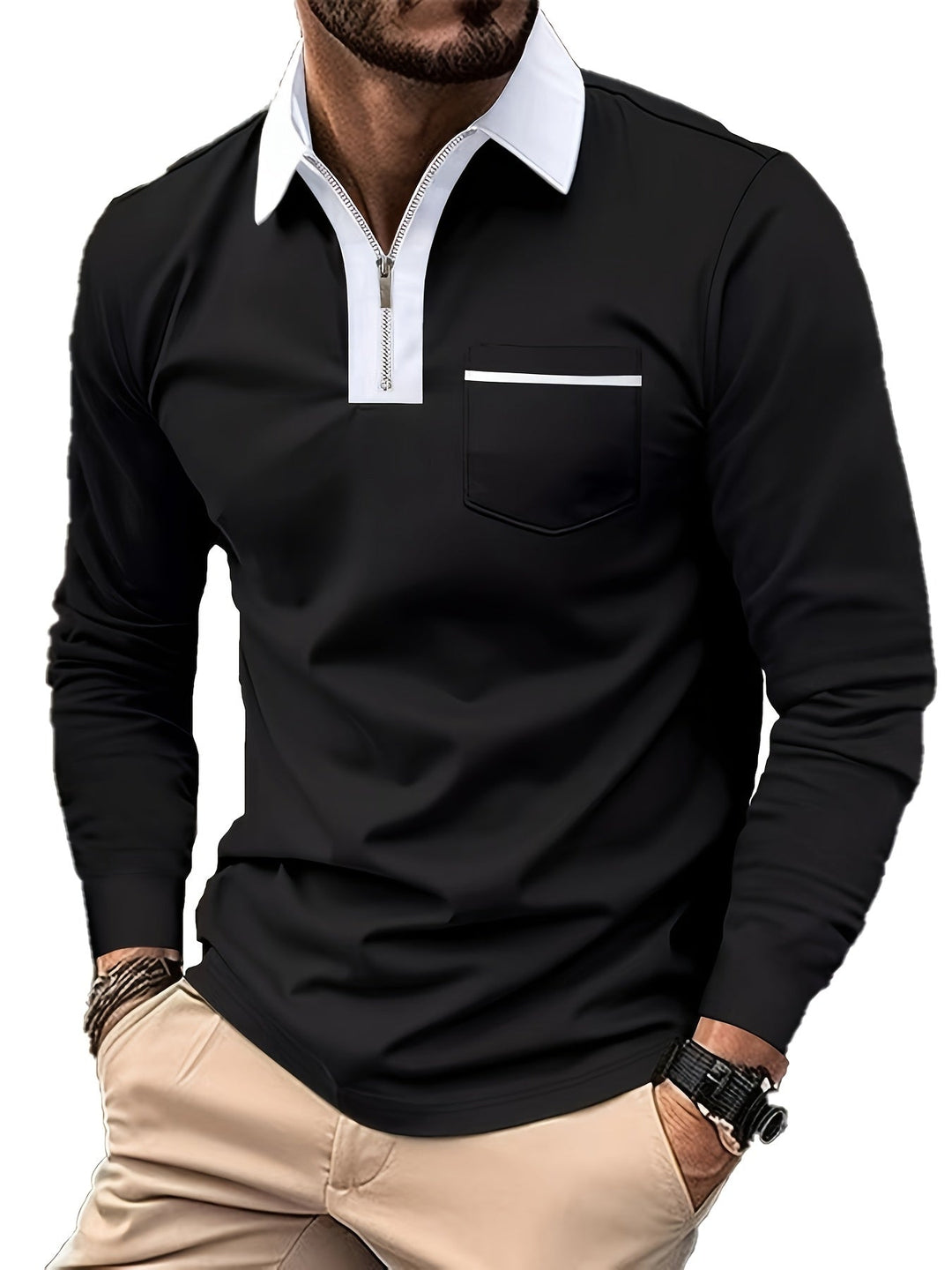 Curtis | Fins Zip-Krage Polo Skjorta
