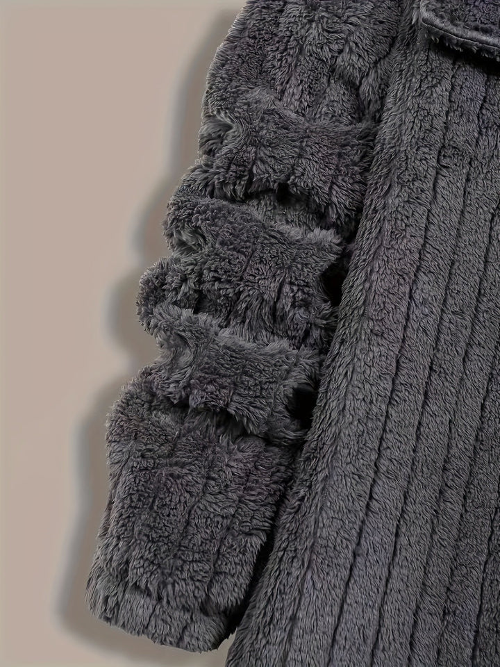 Owen | Texturerad Knapplång Jacka