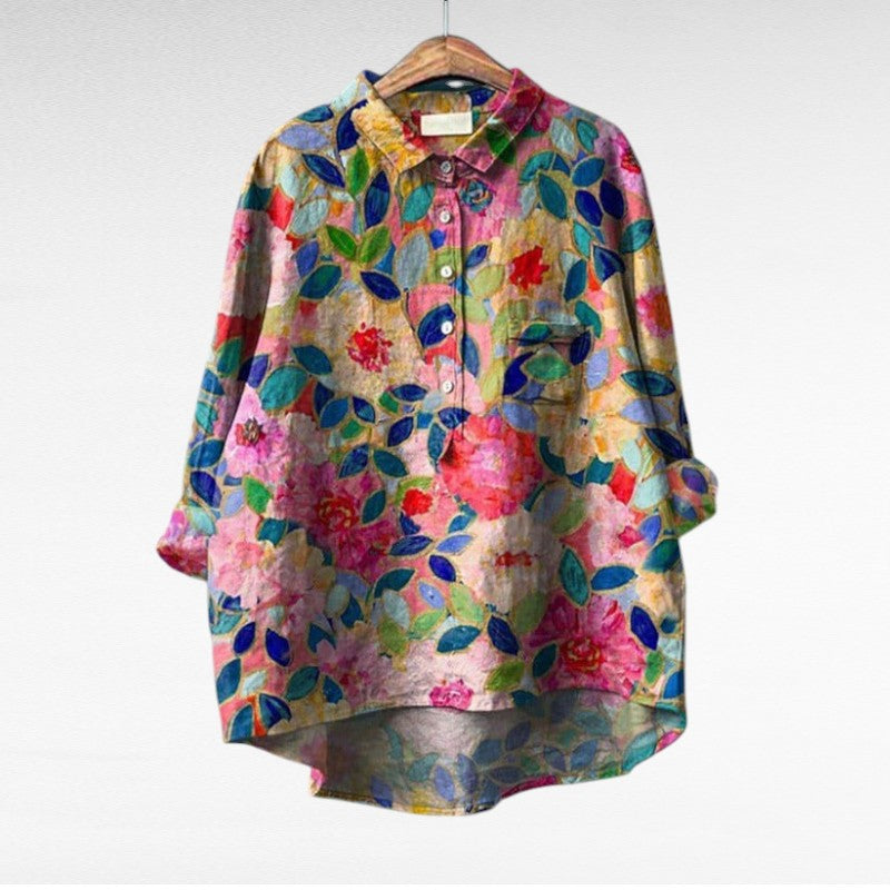 Leslie | Stilig Multicolor Blus