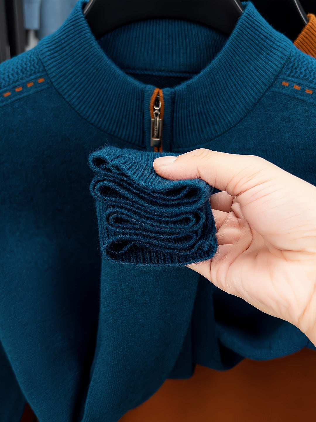 Nathan | Halvdraget Mock Neck Tröja