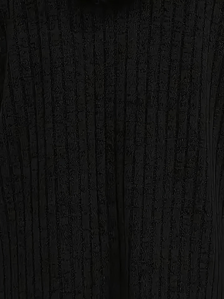 Cecilia | Texturerad Färgblock Hoodie-jacka