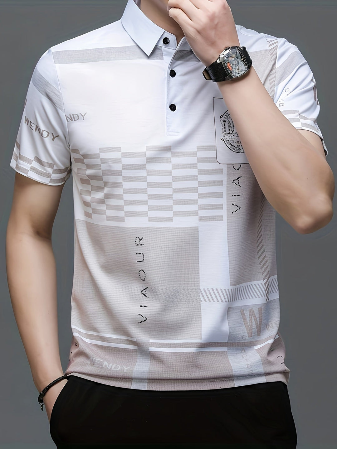 Nathaniel | Raffinerad Colorblock Polo Skjorta