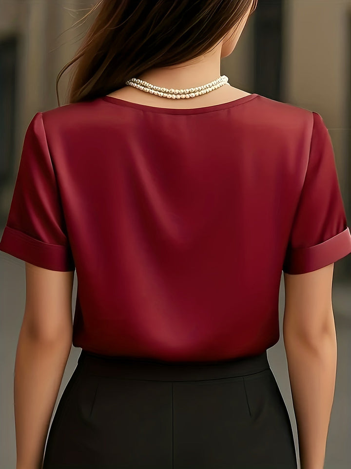 Estelle | Draperad V-ringad Blus