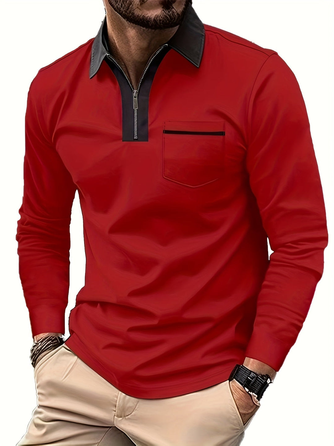 Curtis | Fins Zip-Krage Polo Skjorta