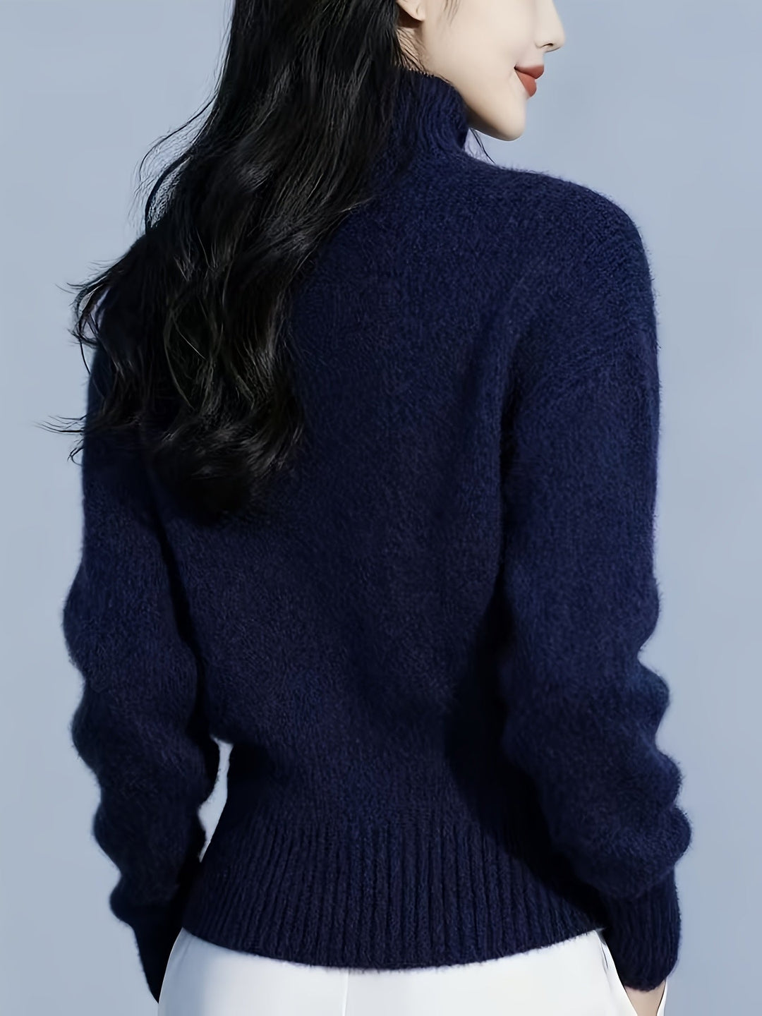 Margot | Höghalset Knap cardigan