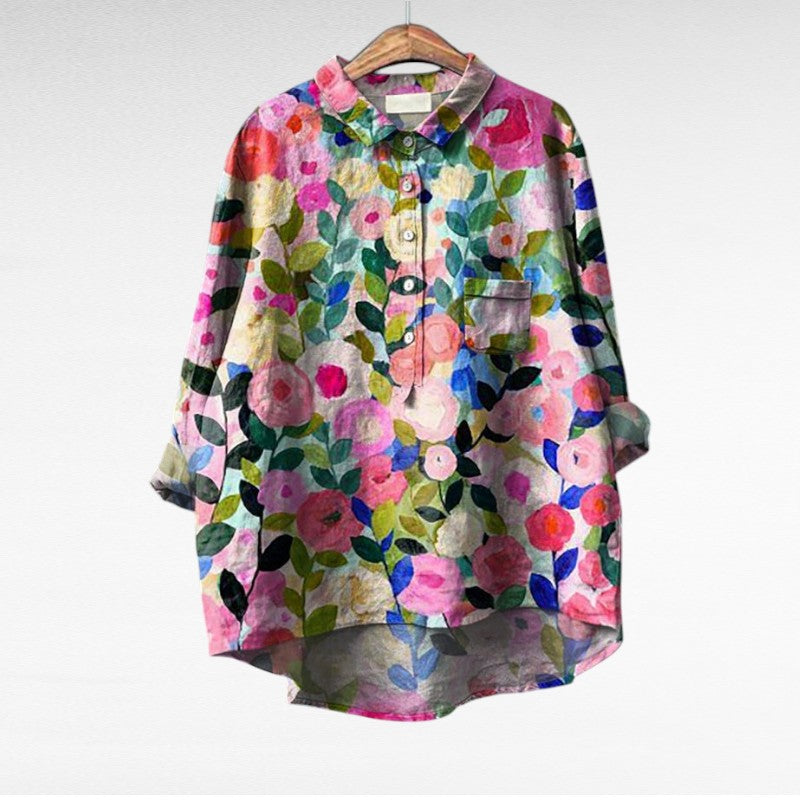 Leslie | Stilig Multicolor Blus