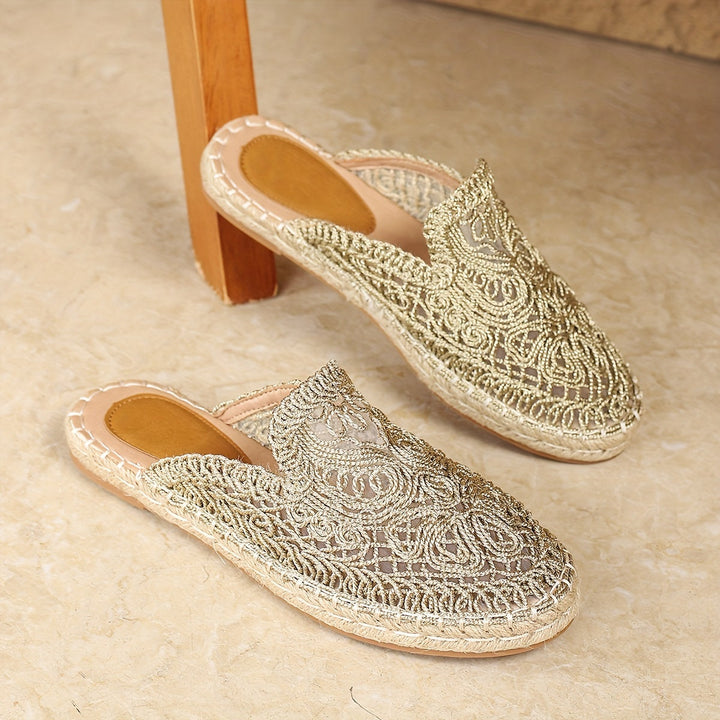 Bonnie | Vävda Slip-On Mules