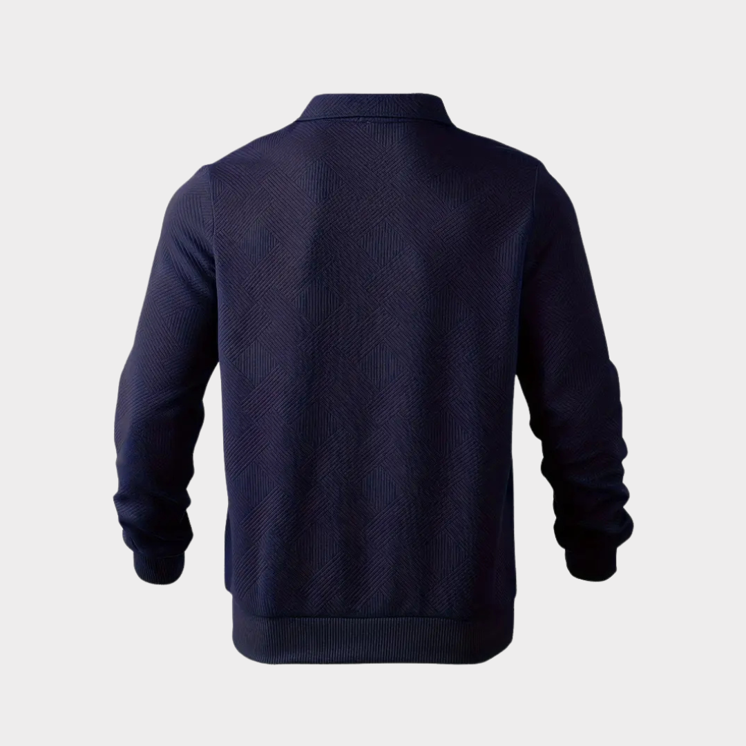 Hudson | Texturerad Halvdragkedja Pullover