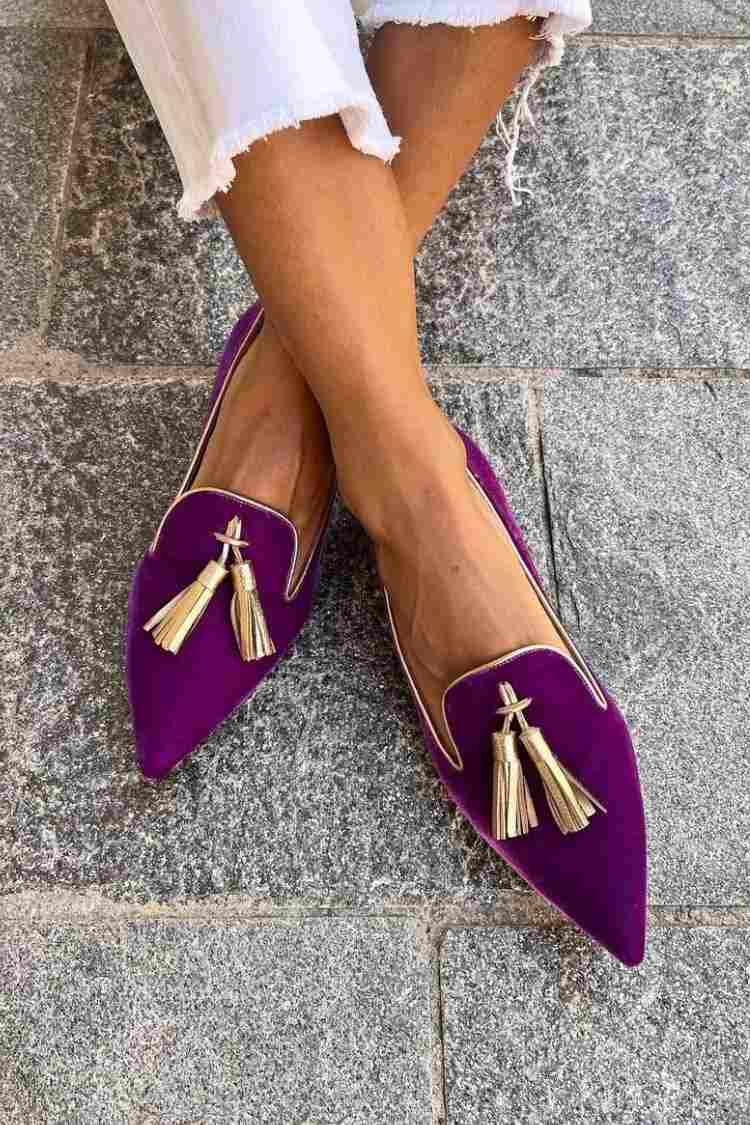 Bailey | Elegant Spetsiga Fransen Loafers